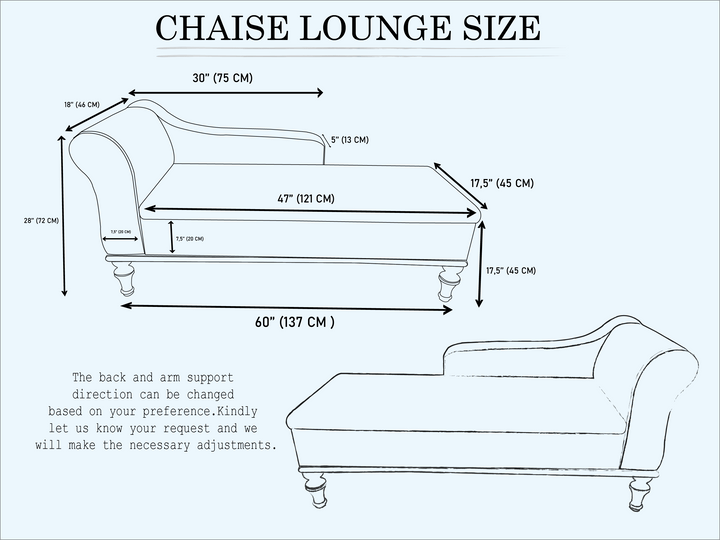 Decorative Chaise Lounge, Designer Chaise Lounge, Elegant Large Chaise Lounge, feeding Chaise Lounge, farmhouse Chaise Lounge