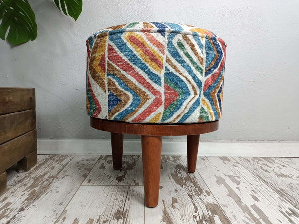 Modern Decor Chic Round Footstool Bench