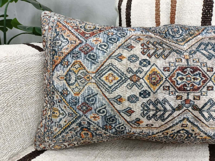 boho macrame pumpkin decoration home organizer striped kilim pillow lumbar pillow case turkish pillow case blue kilim pillow