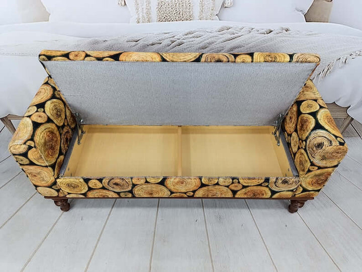 Bedroom Bed End Decorative Footstool Bench, Upholstered with Turkish Patchwork Bench, Wooden Shower Stool Small Bench Decoration, High Quality Wooden And Upholstered Bench