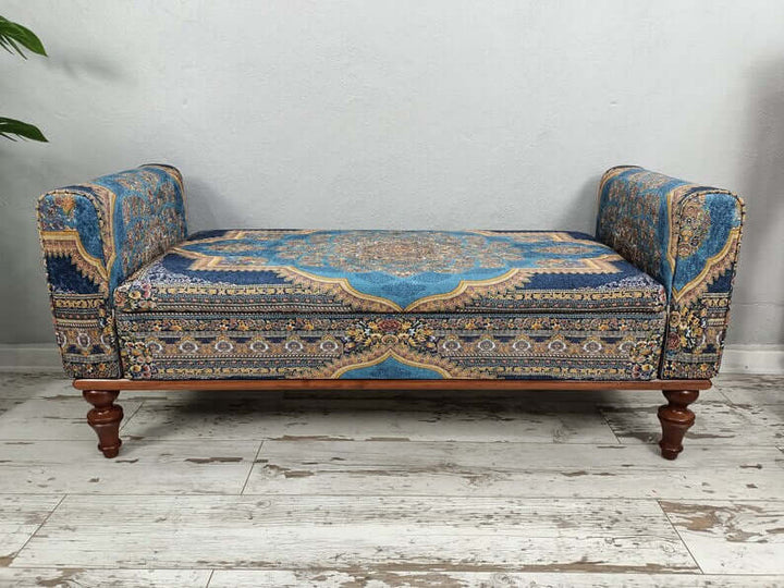 Livingroom Furniture Footstool Bench, Reading Footstool Bench, Sleepping Comfort Footstool Bench, Turkish Theme Upholstered Footstool Couch