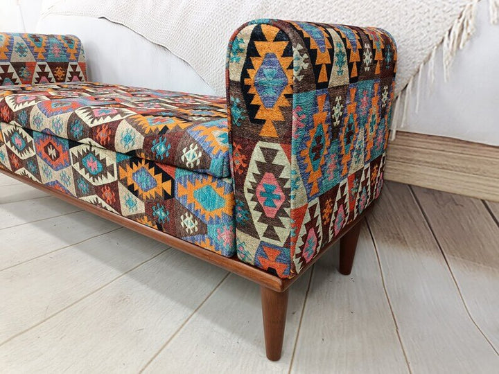 Replacement Shoe Stool Bench, Embroidered Wooden Stool Bench, Bedroom Ottoman Makeup Stool Bench, Padded Foot Stool Small Ottoman Bench Breathable Bench