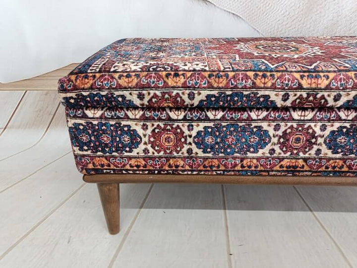 Velvet Footstool Bench, Pedestal Stool Bench, Handmade Yoga Bench, Velvet Ottoman Stool Bench, Stylish Ottoman Small Footstool Shoe Changing Bench