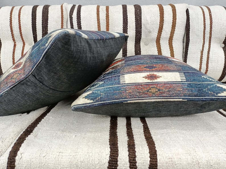 handmade kilim traditional cushion southwestern kilim interior pillows authentic pillow vintage carpet set of two pillows interior pillow