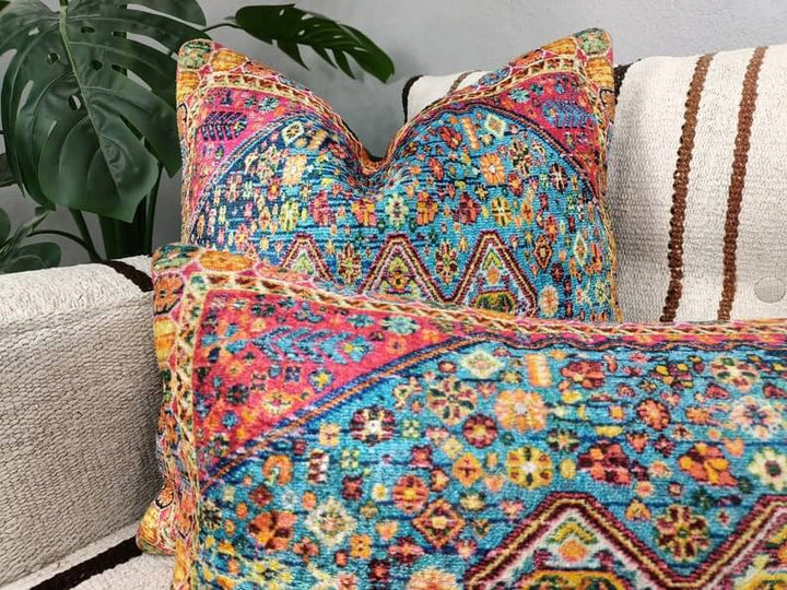 hanging pillow for gift flower pot decor artificial decor ethnic fabric pillow kilim design