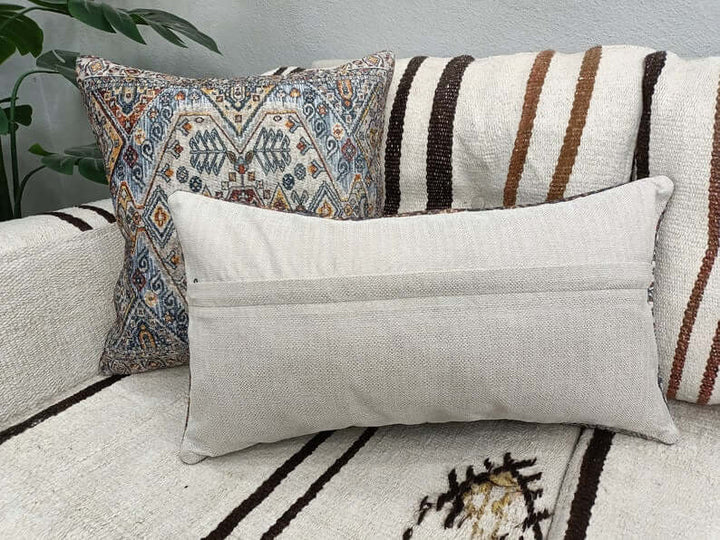 lumbar kilim pillow anatolian pillowcase oushak kilim pillow throw kilim pillow tribal pillow case