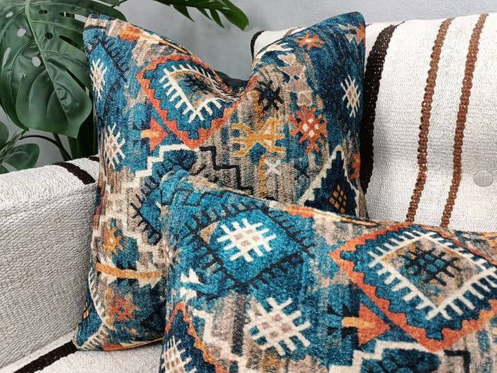 multicolored pillows embroidered sham embroidered kilim