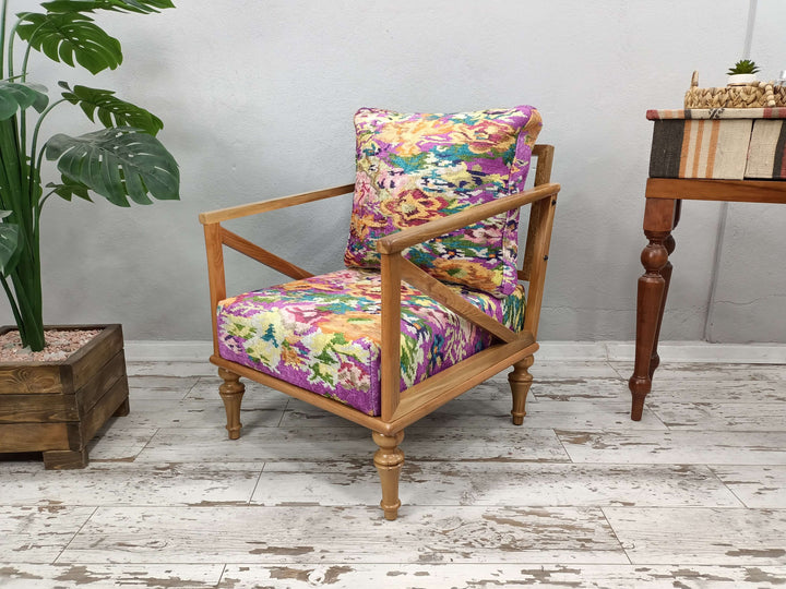 Rainbow Upholstered Livingroom Armchair, Elegant Large Chair, feeding chair, farmhouse chair, hotel lobby chair, indoor armchair, Loundry Armchair