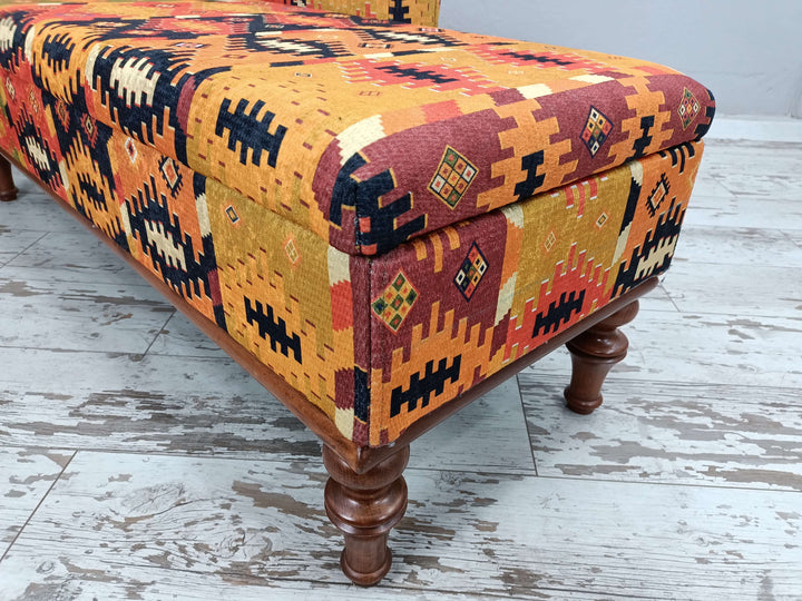 Upholstered Entry Bench,  Bedroom Bench for End of Bed,  Dining Bench with Padded Seat for Kitchen,  Fabric Walnut Wood Covered Bench,  Upholstered Library Bench